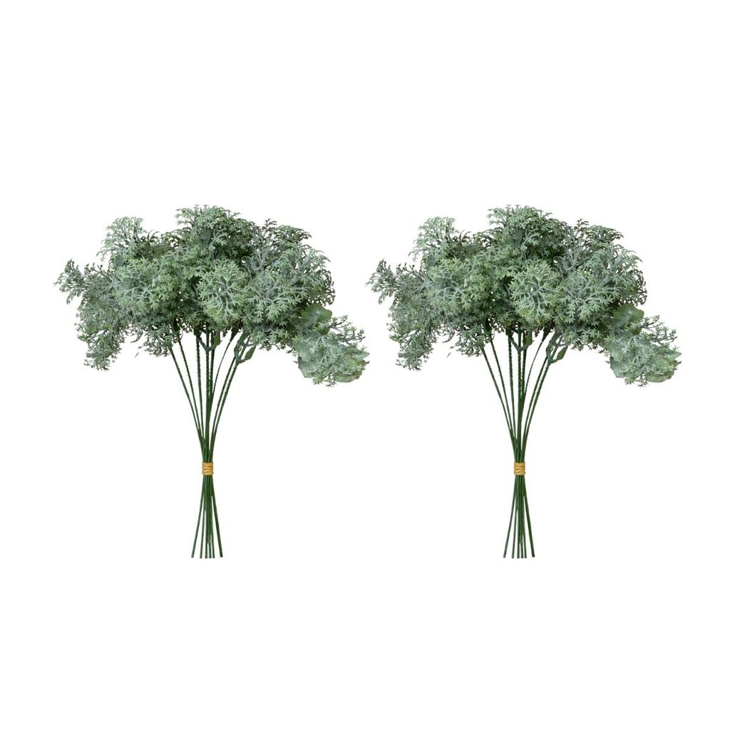 2 Buquês de Grama Decoração Para Arranjo Artificial Folhagem
