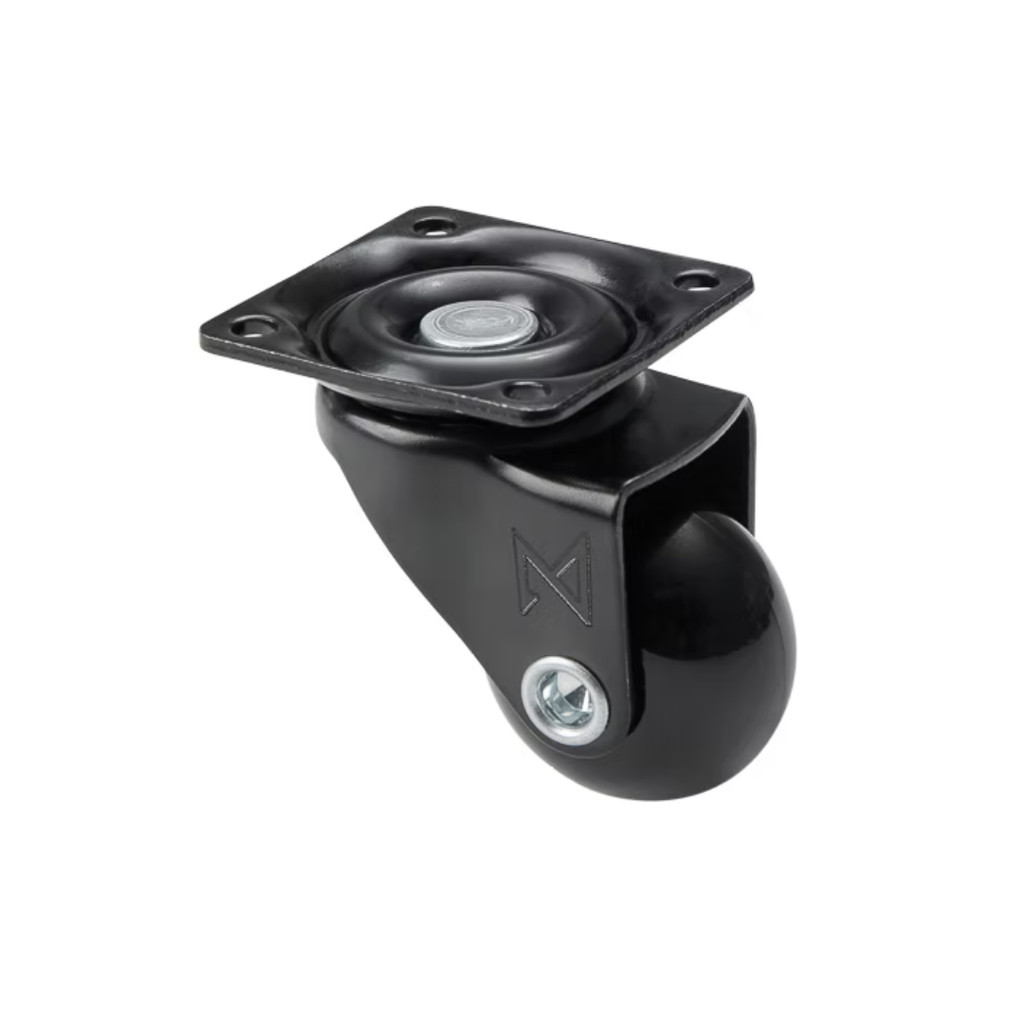 Rodinha de Silicone Para Móveis Antirisco Rodízio Giratório Gel 35mm - Rodizio Preto
