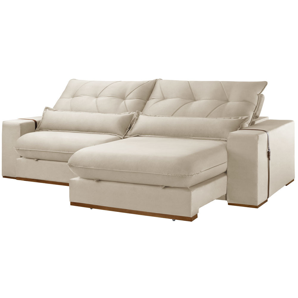 Sofá Lake 250 cm Braço 25 cm Retrátil e Reclinável Meu Sofá Online
