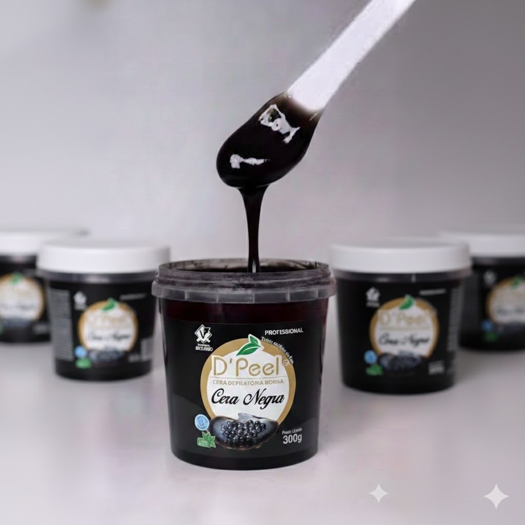 Cera Depilatória Hidrossolúvel D'peel Morna Dpell Negra Carvão Profissional — imagem 2 de 2