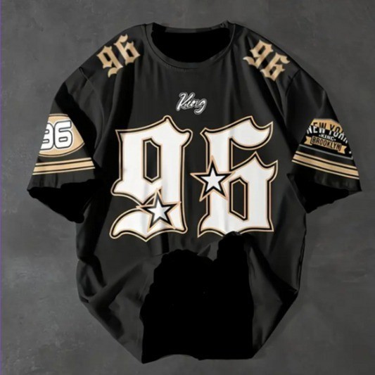 Camiseta Masculina King 96 New York Jersey Camisa Algodao Premium Futebol Americano Plus Size