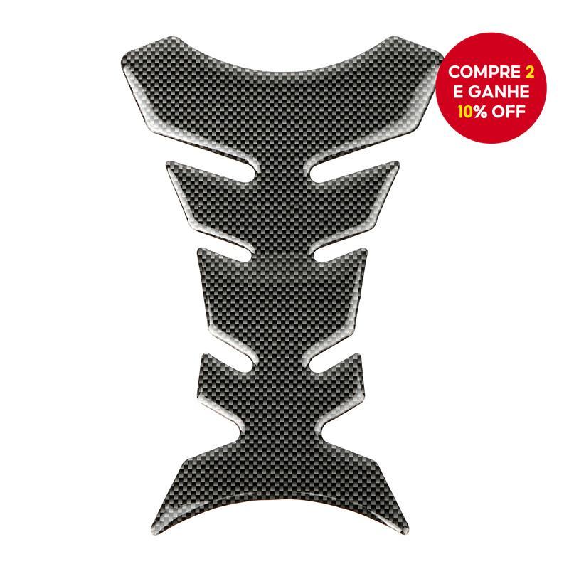  Protetor adesivo de fibra de carbono universal para tanque de gasolina de motocicleta, estilo espinha de peixe,