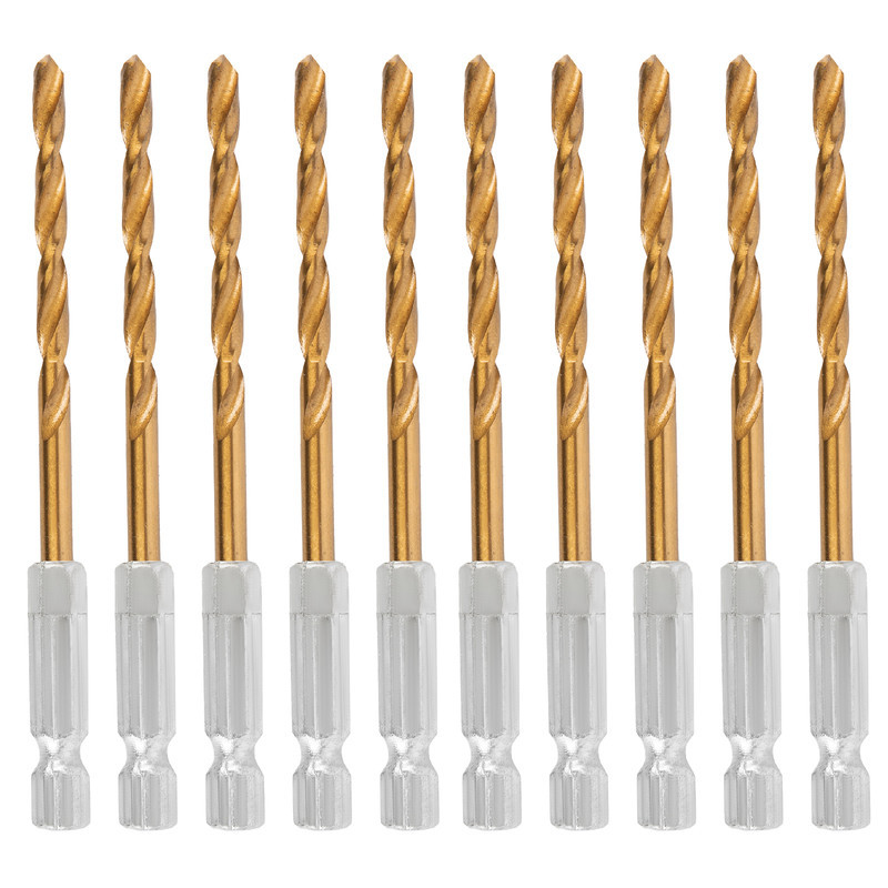 Broca Aço Rápido Titânio Para Metal 4mm Sextavada 1 Peça MTX