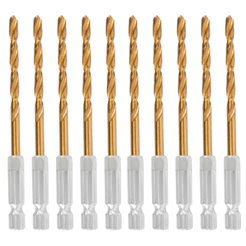 Broca Aço Rápido Titânio Para Metal 4mm Sextavada 1 Peça MTX
