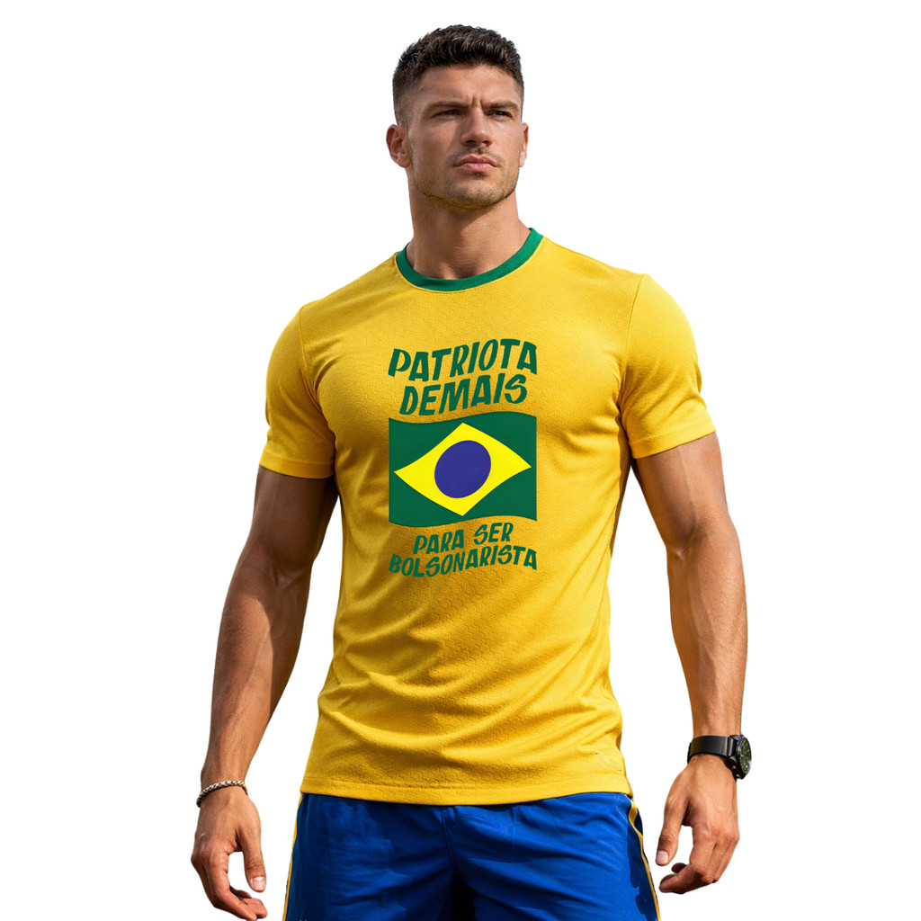 Camiseta Brasil Copa do Mundo Futebol Eleições Dryfit Leve Torcedor Premium Unissex Várias Cores