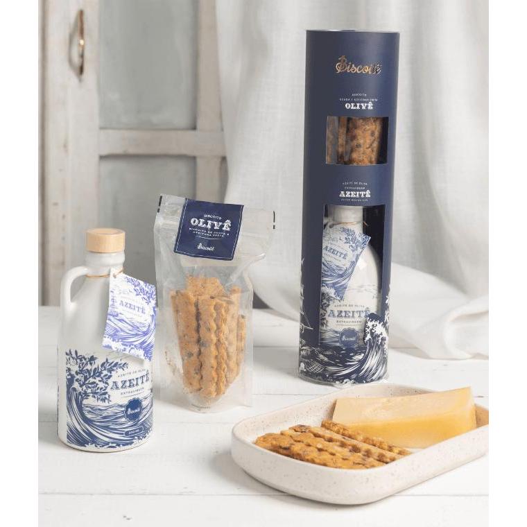 Kit Azeite e Biscoito Olivê Presente | Biscoitê