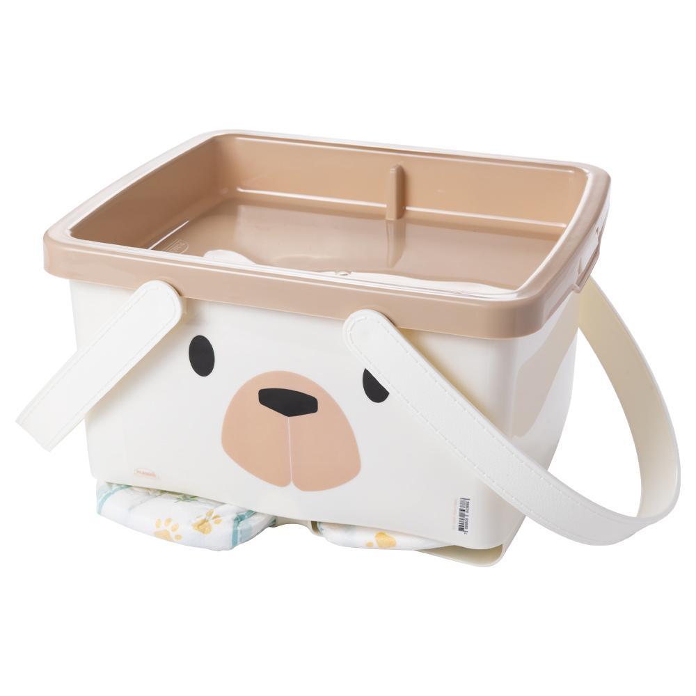 Caixa Porta Fraldas Enxoval Trocador Urso Caramelo Plasútil em Oferta na Shopee