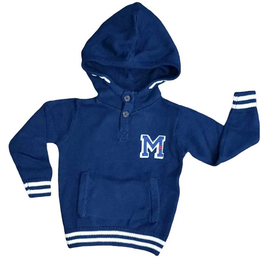 Blusa de Malha Canguru Azul Marinho