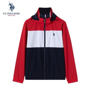 Uspoloassn American Poloassn Association Spring Jaqueta masculina com capuz Colorblock Jaqueta juvenil