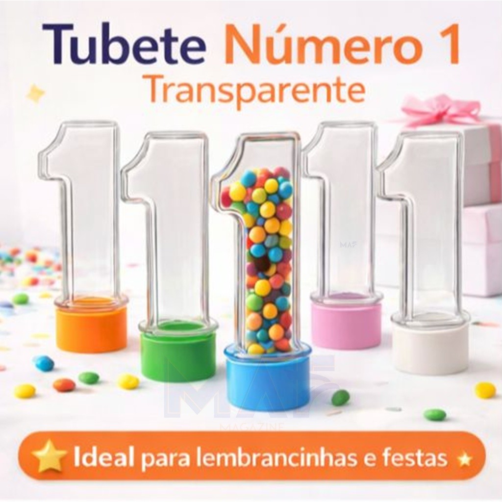 Baleiro Tubete Numero 1 Festa Kit Um Aninho Lembrancinha Numeral Tubetes em Oferta na Shopee