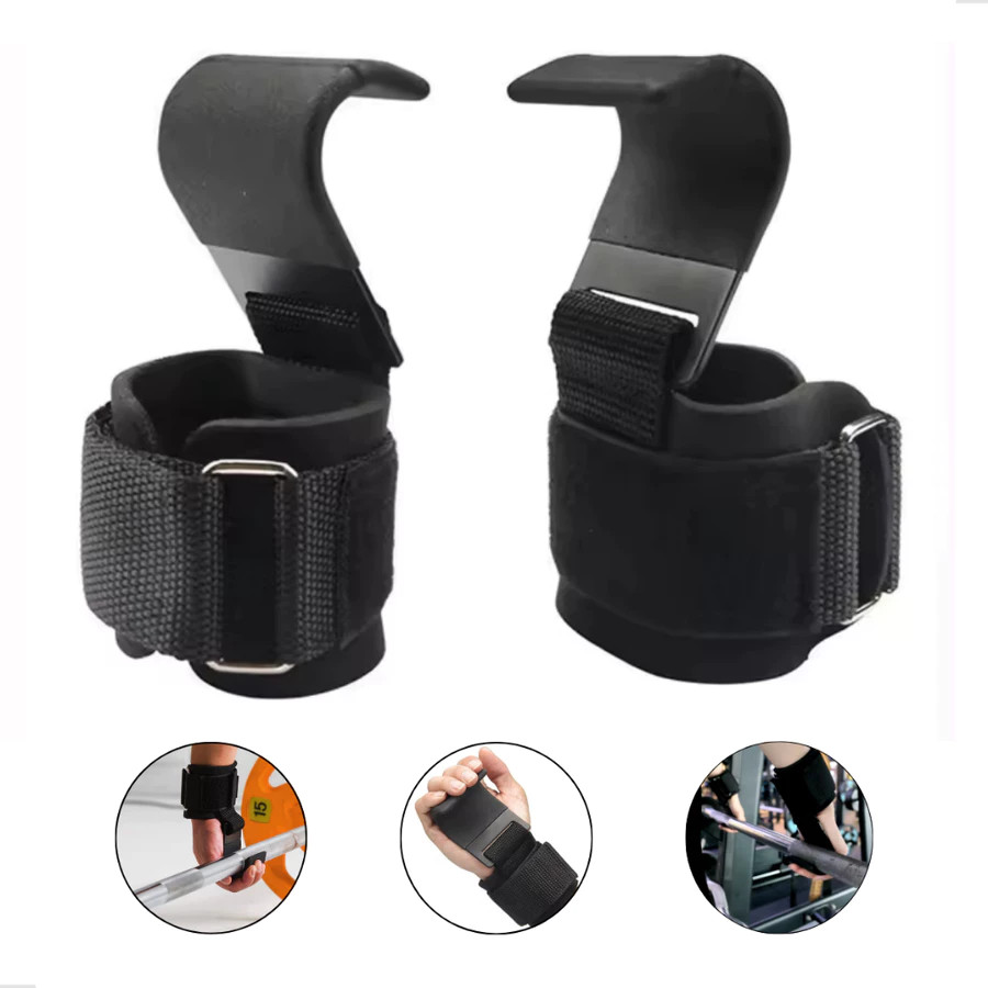 Strap Gancho Metal Para Exercicios Musculação Straps Luca Munhequeira Tala Cross sport - par