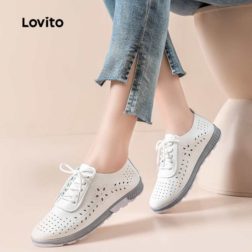 Lovito  Casual Respirável Durável Confortável Oxfords para Mulheres LFAS5059