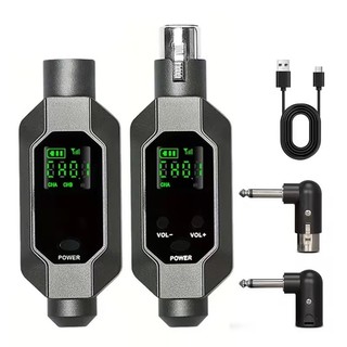 VEDO 2 em1 Conversor De Microfone Sem Fio Transmissor e Receptor de Microfone XLR Para Microfone Dinâmico Mixer De áudio