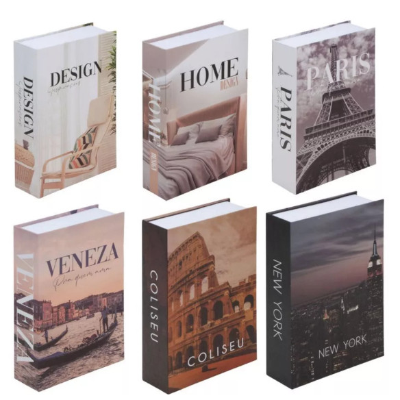 Cofre Camuflado Com Chave Formato Livro Porta Joias Dinheiro Discreto Luxo Moderno
