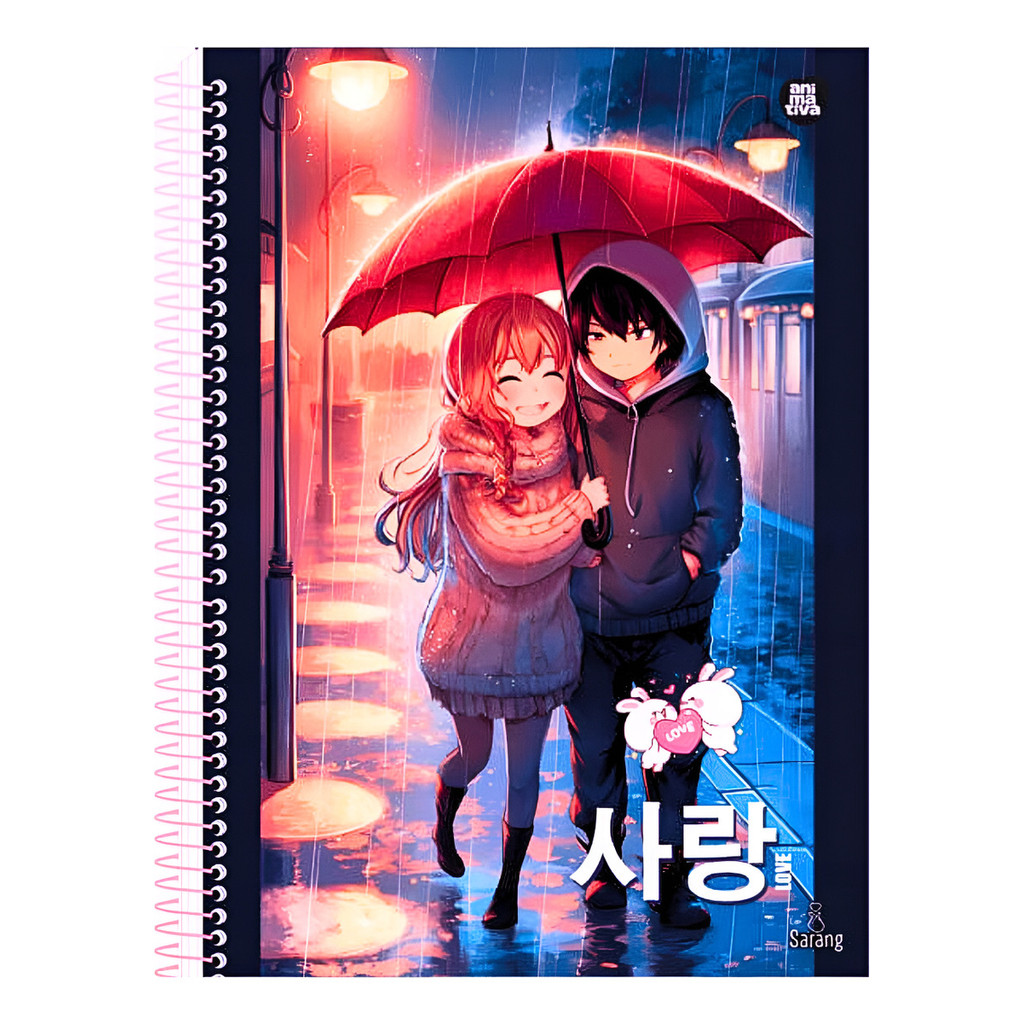 Caderno Universitário Anime Sarang 1 Materia 80fls Capa Dura Modelo 1