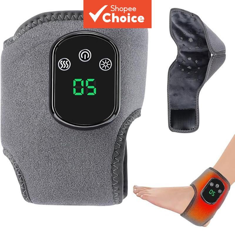 Massageador de Tornozelo Aquecido Sem Fio Para Alívio da Dor e Circulação, 3 Modos, Envoltório Recarregável em Oferta na Shopee