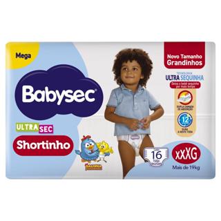 Fralda Babysec Galinha Pintadinha Ultra Shortinho Mega XXXG 16 Unidades em Oferta na Shopee