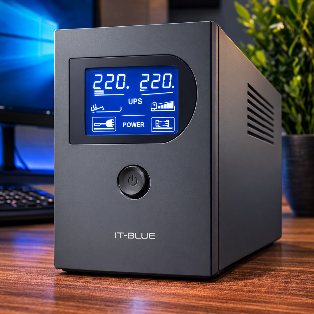 Nobreak 1000VA 600W com LCD 220V Estabilizador Proteção para PC Computador Modem Roteador MAX-0404