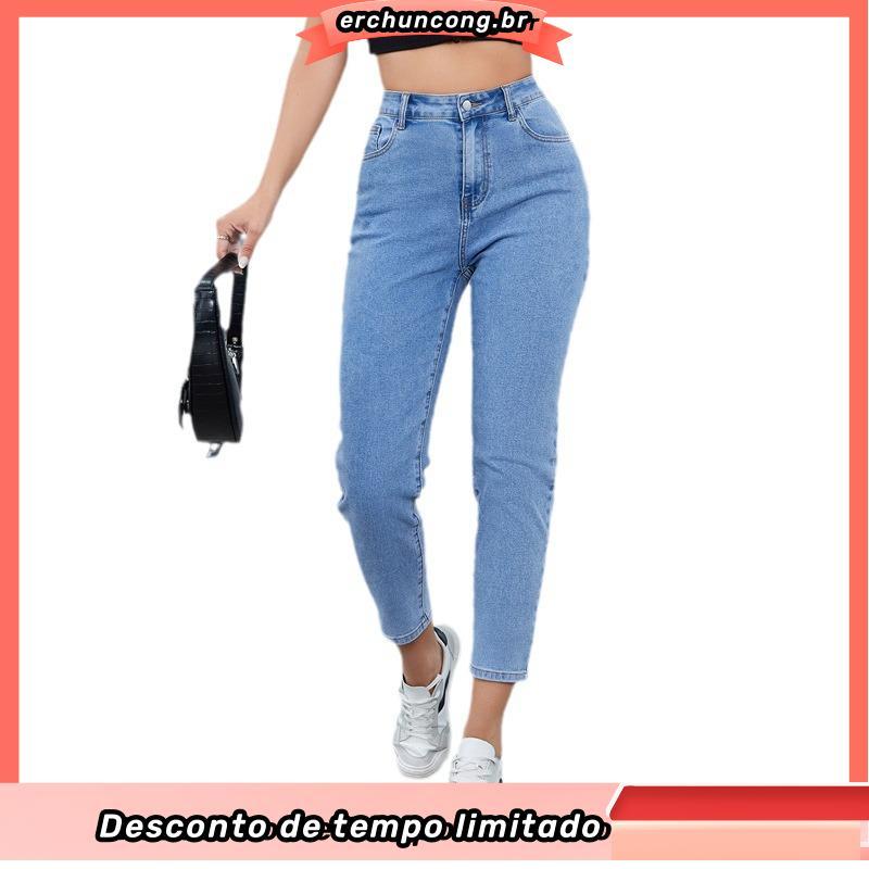 KIT 3 Calça Jeans Feminina MOM 100% Algodão Qualidade Premium