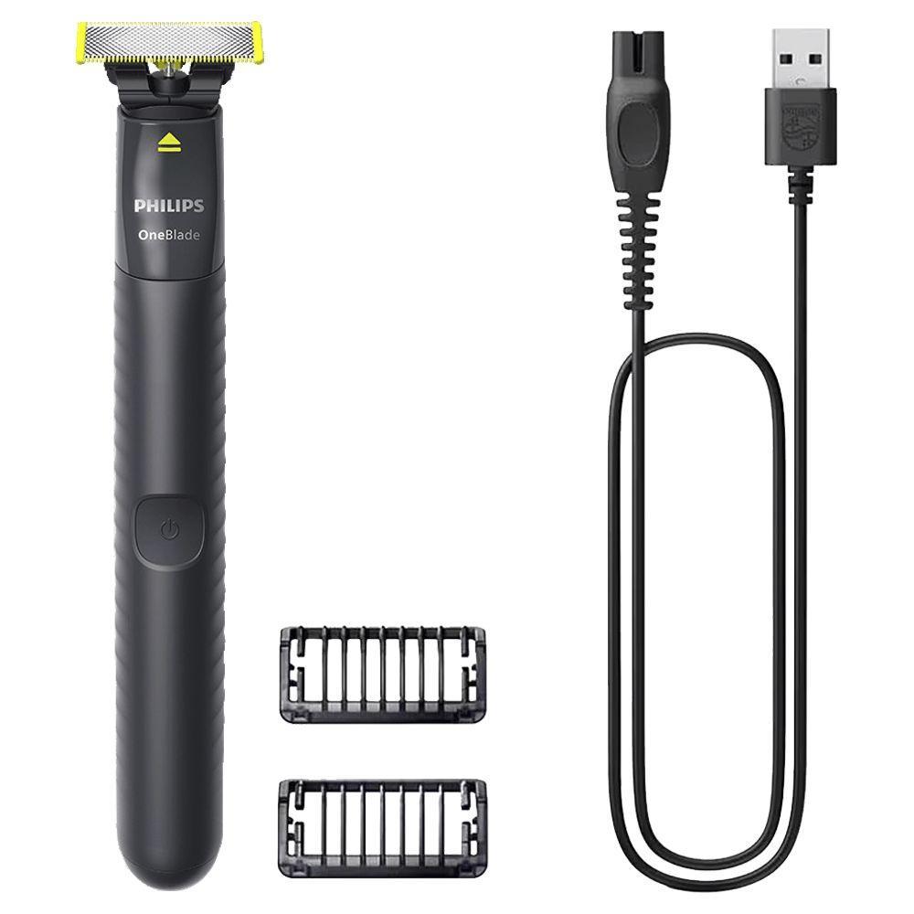 Aparador De Pelos Philips Oneblade, 2 Pentes, Recarregável, Uso Seco E Molhado -
