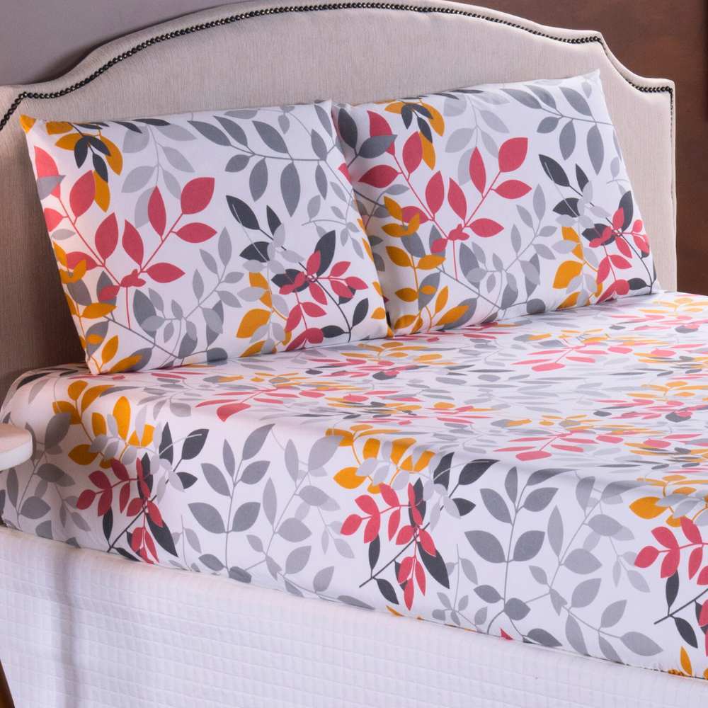 Jogo Lençol Solteiro 2 Peças 400 Fios Percal Kit Cama Elástico Estampas Sortidas Geométrico Floral em Oferta na Shopee