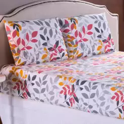 Jogo Lençol Solteiro 2 Peças 400 Fios Percal Kit Cama Elástico Estampas Sortidas Geométrico Floral