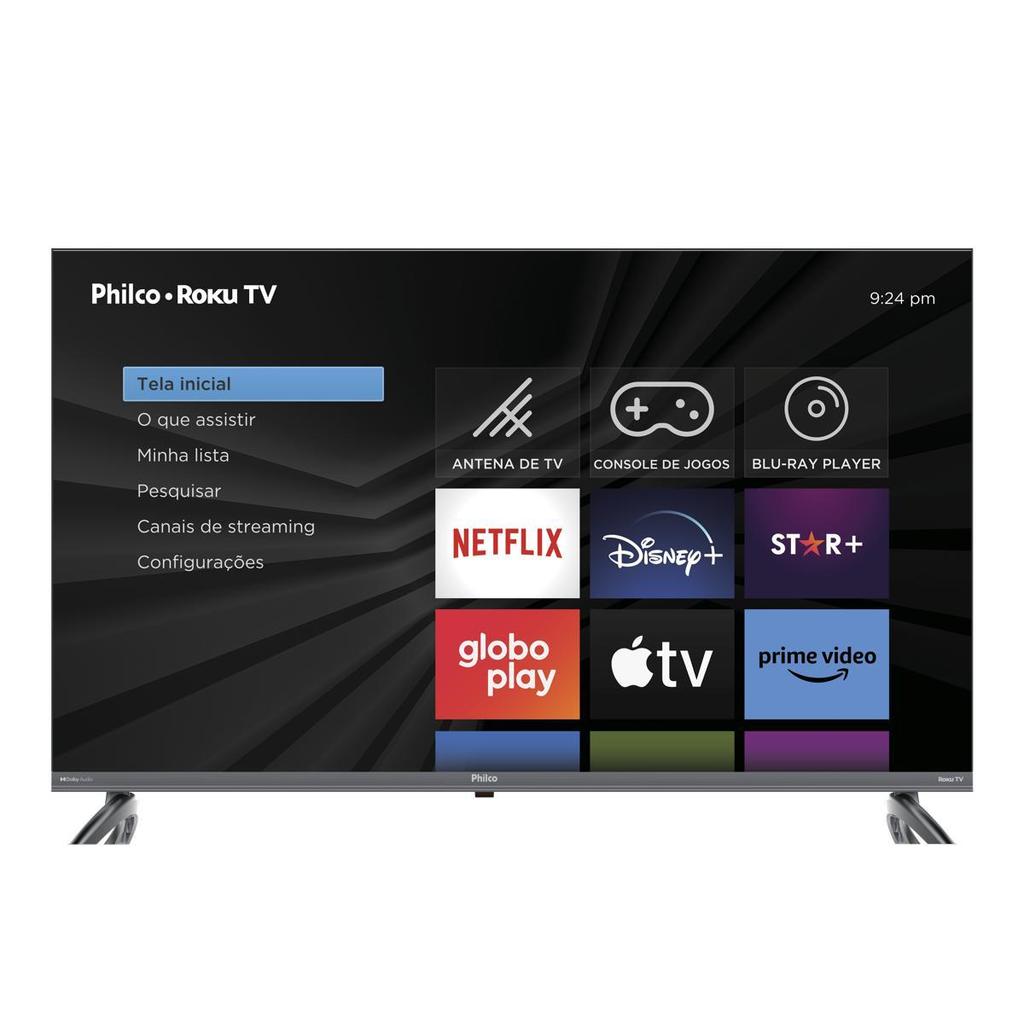 Smart TV 40” Philco LED Roku TV Dolby Audio PTV40E3ERSGB ...