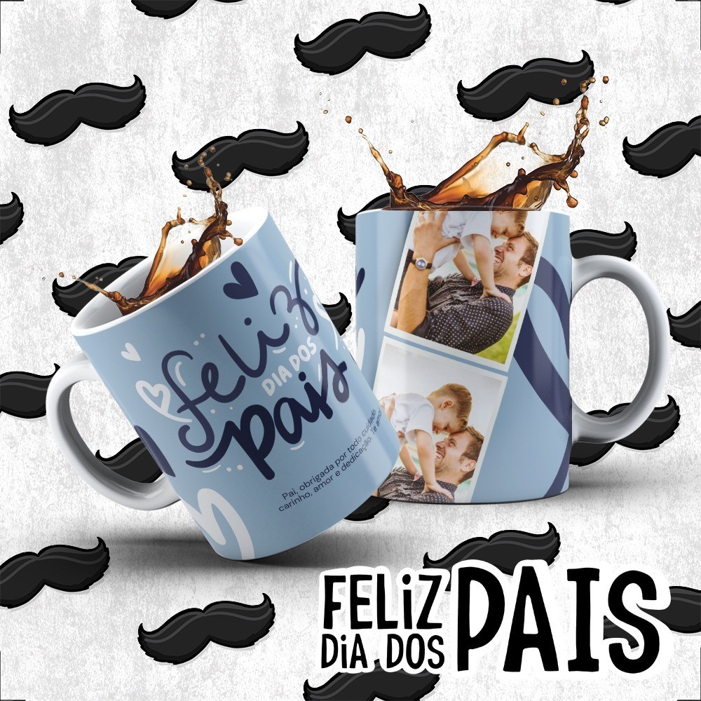 Caneca de Porcelana Para Pai Personalizada Com Fotos Presente ACOMPANHA CAIXINHA PROMOÇÃO!!