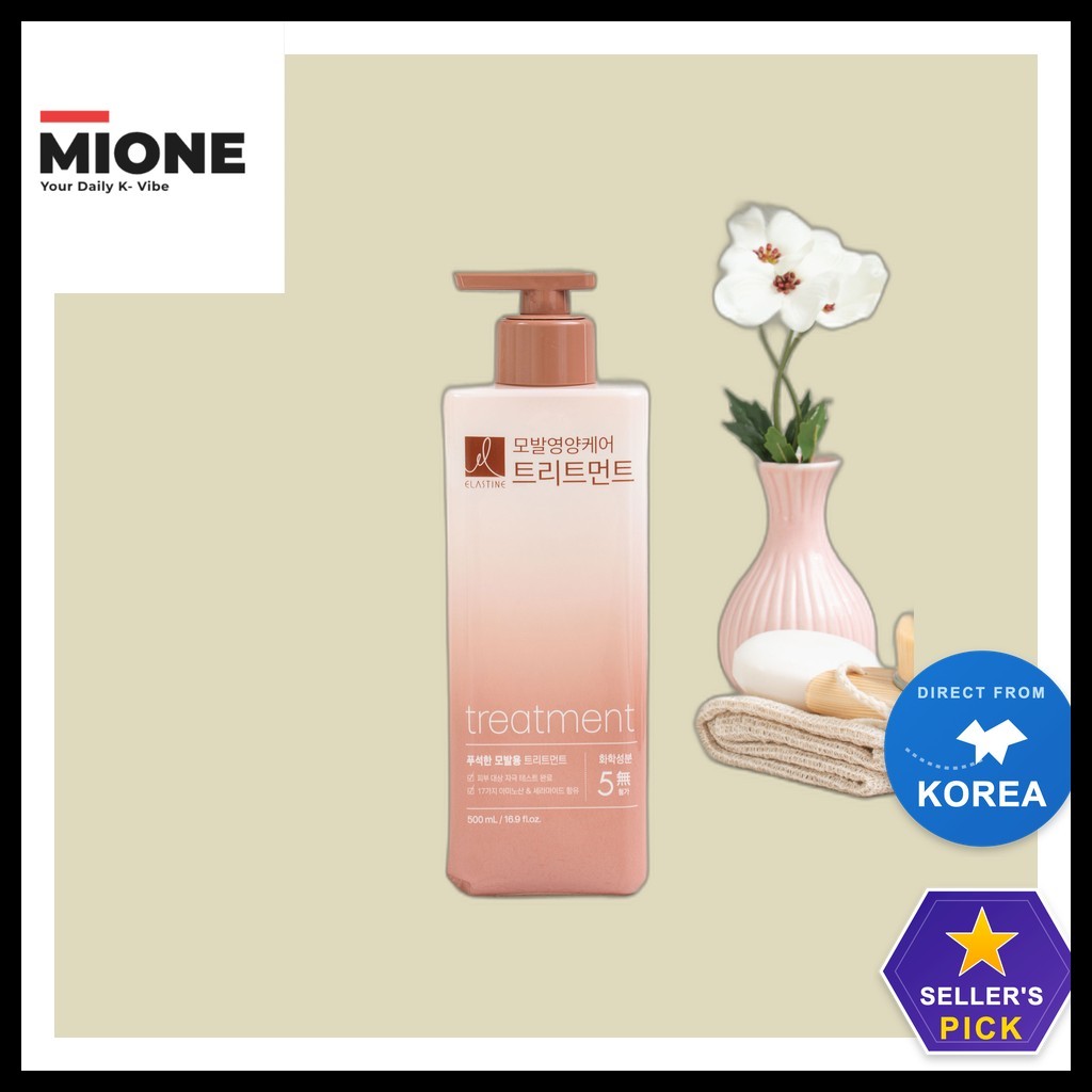[daiso] Tratamento De Cuidado Nutricional Capilar Elastino , 500ml , 1 Unidade/Coreano/Restaurar Suavidade Da MIONE