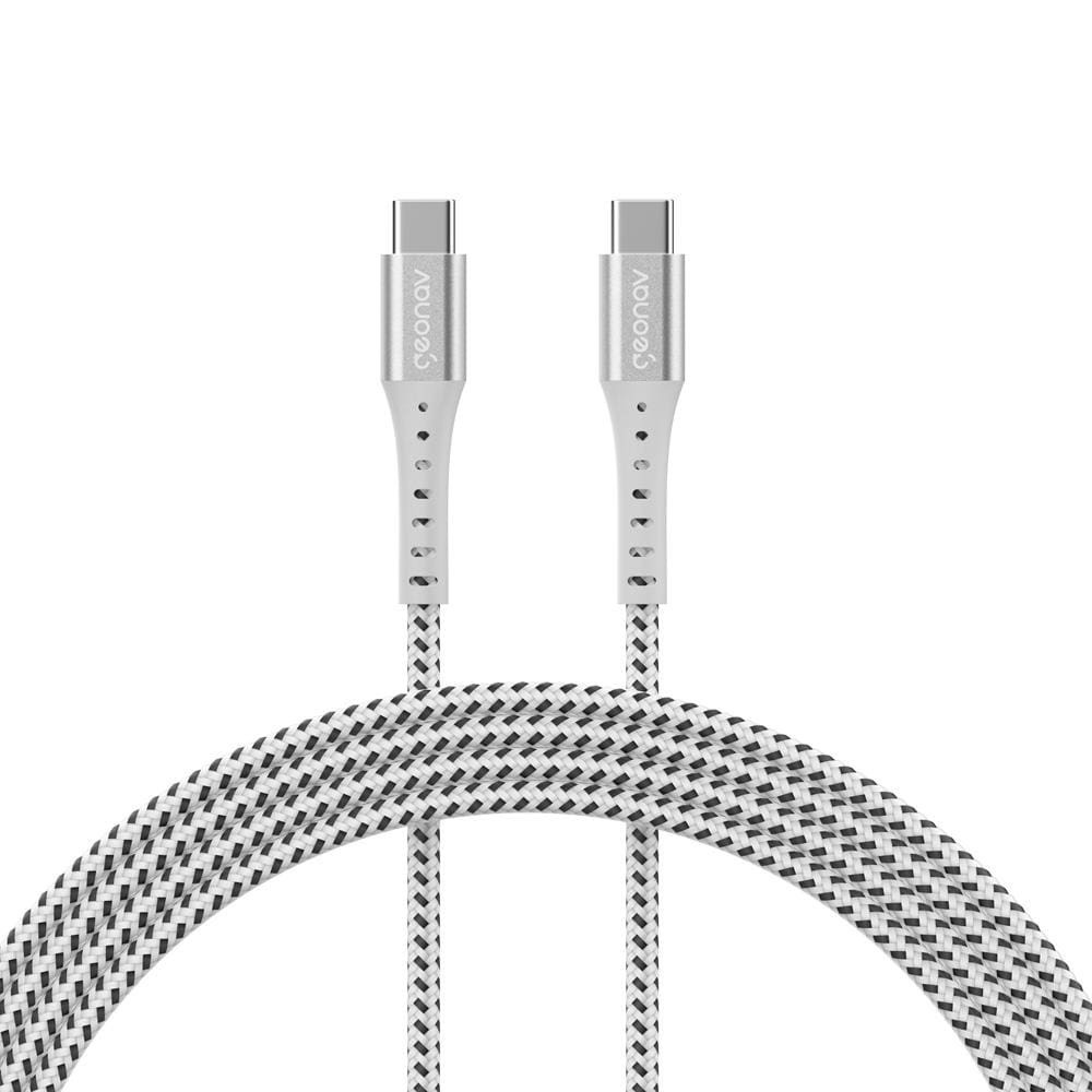 Cabo USB-C ESC06WT em Nylon Trançado Geonav 1,2 metro