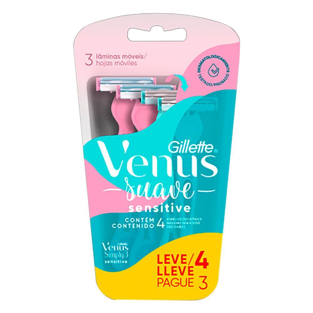 APARELHO DEPILATORIO GILLETTE VENUS SIMPLY 3 LEVE 4 PAGUE 3 SENSITIVE ESPECIAL
