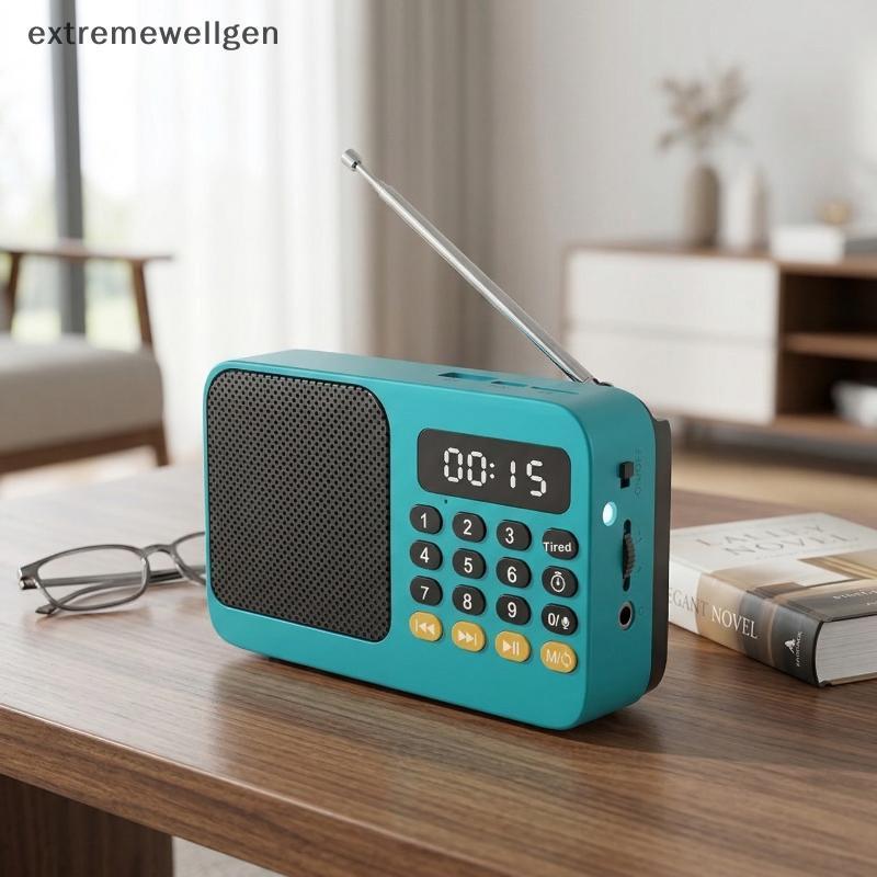 [extremewellgen] 5.0 Rádio FM Portátil Pequena Caixa De Som Recarregável De Emergência MiniSpeaker Ewg