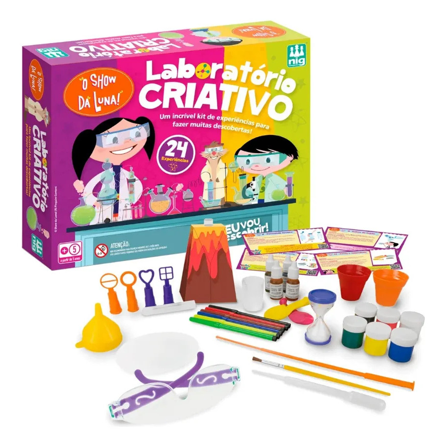 Laboratório Criativo Show Da Luna Kit 24 Experiência Crianças