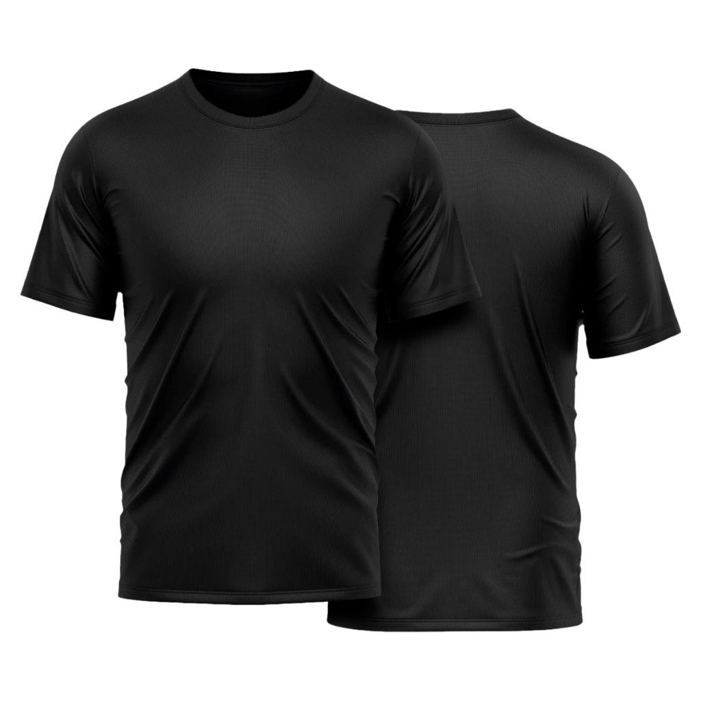 Camiseta Esportiva Dry Fit para Treino Academia Não Esquenta Alta Qualidade Preta Premium Luxo