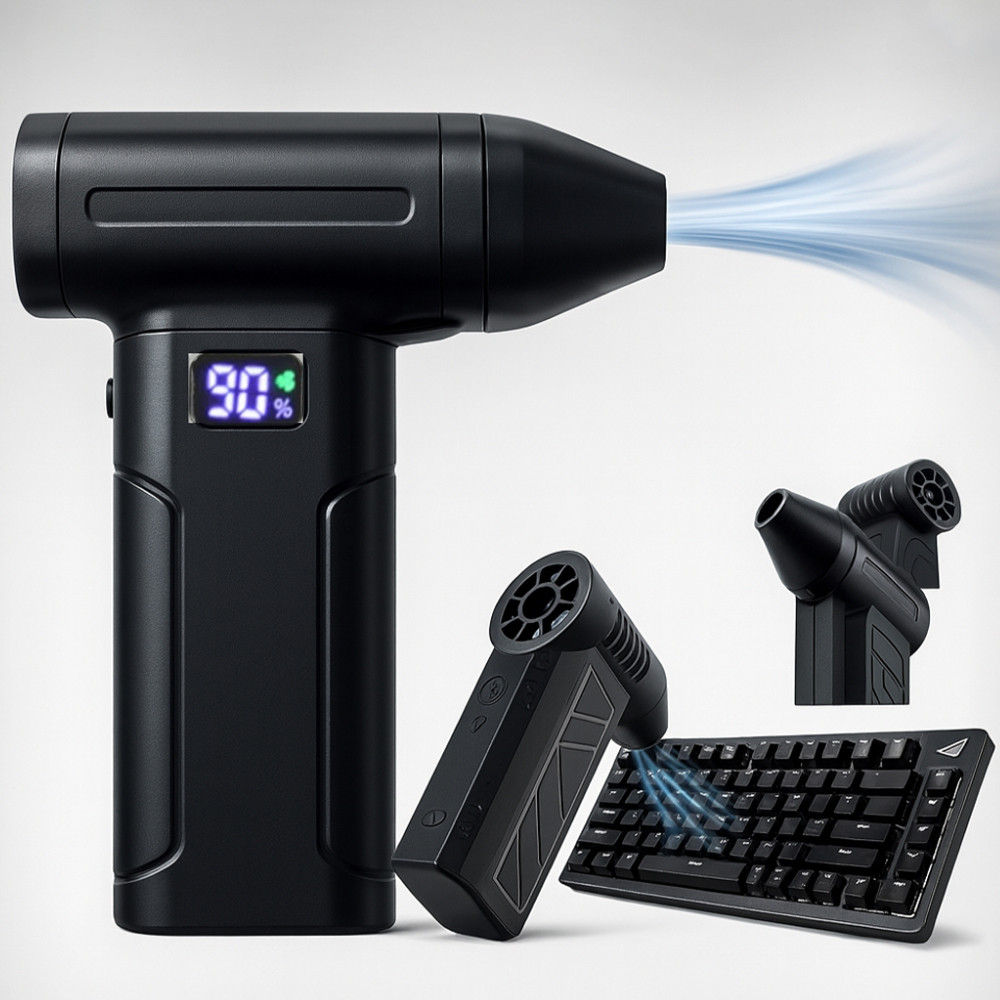Mini Soprador Turbo de Ar Jato Elétrico Sem Fio 100000 RPM, Portátil para Limpeza de Pó, Equipamentos e Churrasco