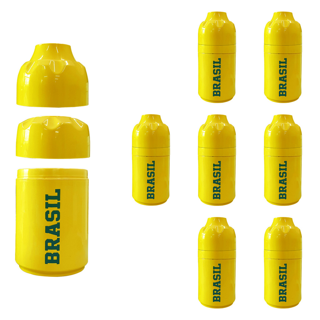 Porta Long Neck BRASIL com Manta Termica 3 Em 1 para Long  Litrinho E Lata Kit 8un Parede Dupla