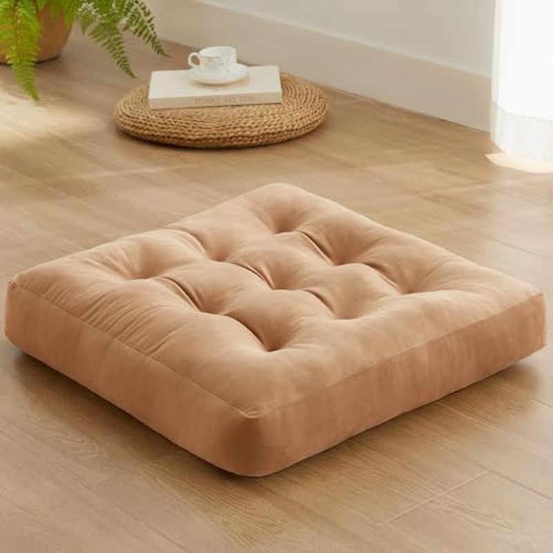 Imagem Conjunto de fronha de almofada de chão de meditação (1 peça), almofada quadrada grande para adultos, almofada de meditaç