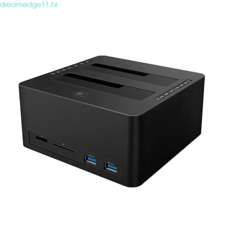 dreamedge11 USB3 0 2 Bay Disco Rígido Docking Station Clone Offline Para Leitor Cartão Discos Rígidos