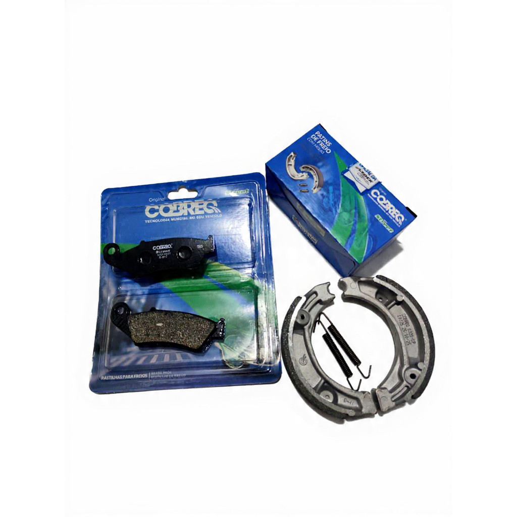 KIT PASTILHA + LONA DE FREIO COBREQ PARA HONDA NXR BROS 150 ESD MIX ES