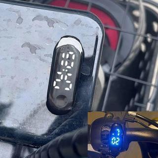 Mini Relógio Digital À Prova D'água , Adesivo Para Painel De Carro , Display Luminoso Interior De Motocicleta