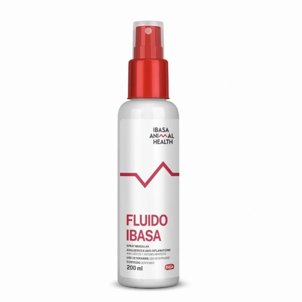 Fluido Muscular Spray Animais Ibasa Anti-Inflamatório 200ml