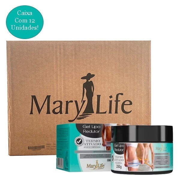 Caixa Com 12 Unidades Gel Lipo Redutor Termo Ativado 250g -  Mary Life