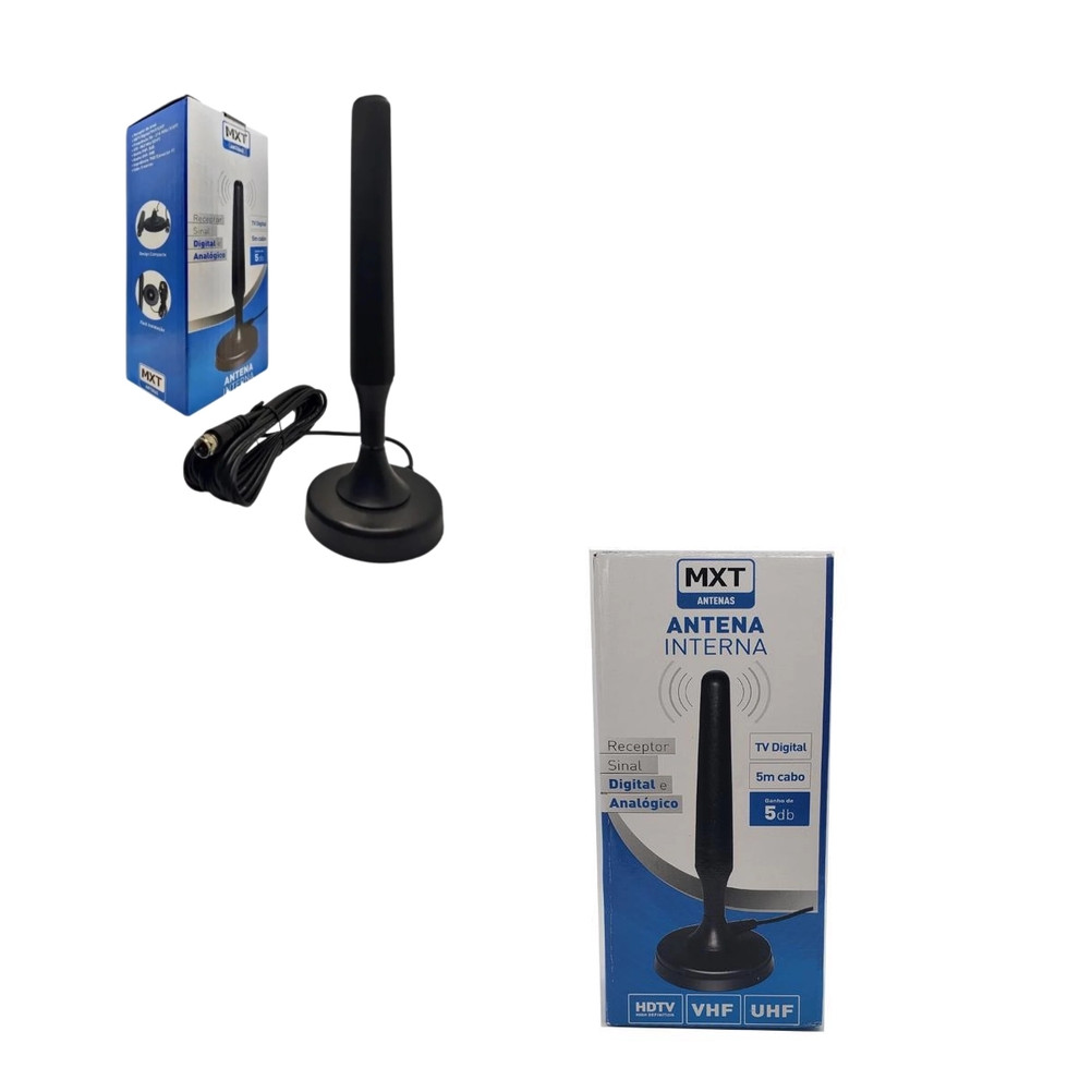 Antena Interna HDTV DTV VHF UHF FM Digital 5.10.184 26.079