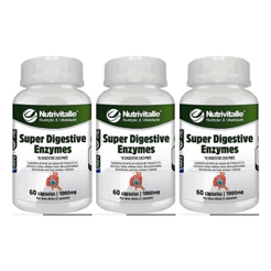 Kit 3 Un - Super Digestive Enzymes 1000mg Nutrivitalle