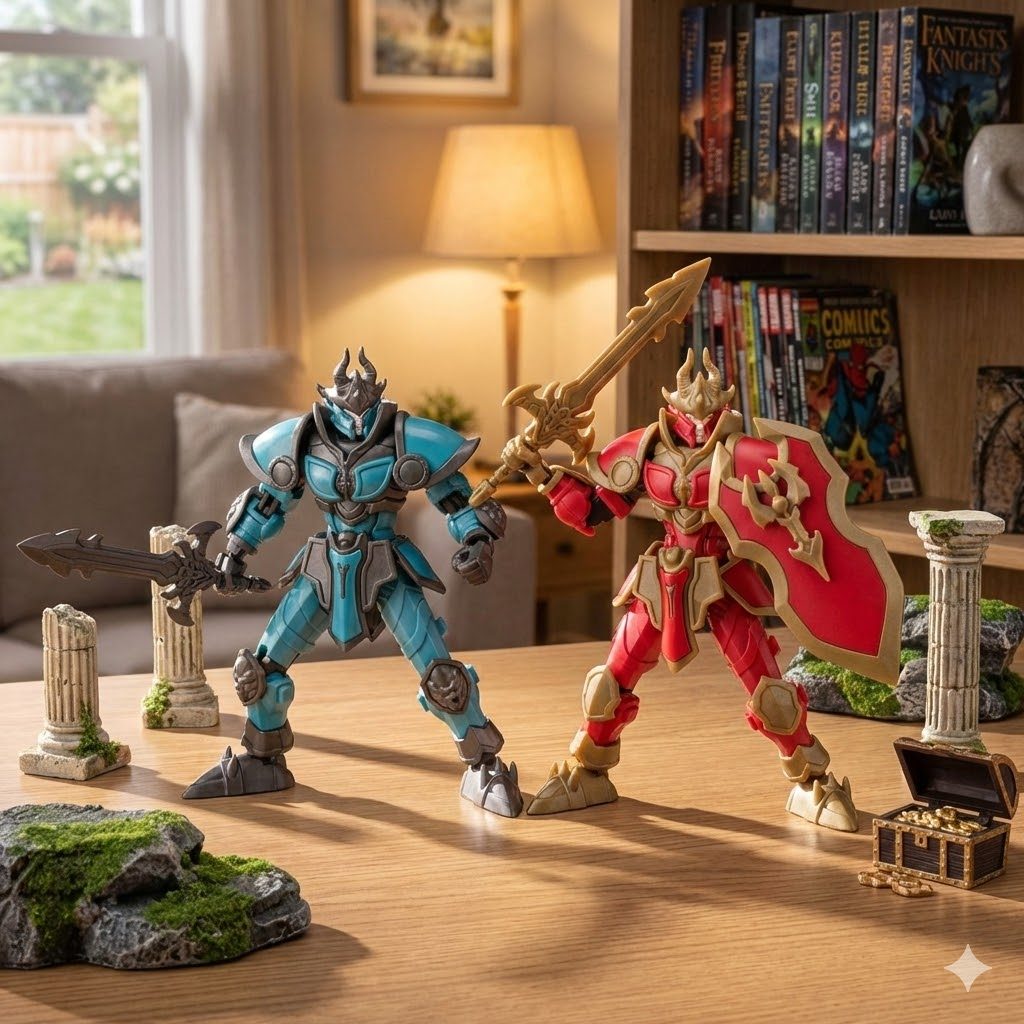 【SAMURAI】Kit Boneco Cavaleiro Fantasia Medieval Montagem Flexível Esqueleto Expansível Colecionável