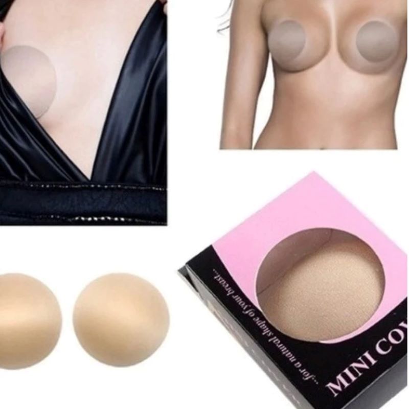 Tapa Mamilo tampa seios Protetor Bico Aureola silicone cobertura de tecido Reutilizável redondo protetor mama em Oferta na Shopee