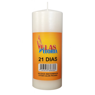 VELA DE 21 DIAS - BRANCA OU COLORIDA em Oferta na Shopee
