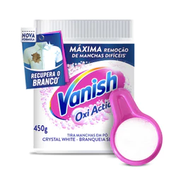 Kit com 2 Tira Manchas Vanish Oxi Crystal White 450Gr