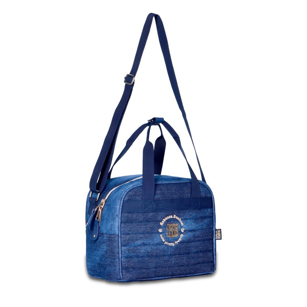 LANCHEIRA TERMICA ESCOLAR JEANS AZUL RB24065 REBECCA BON BON