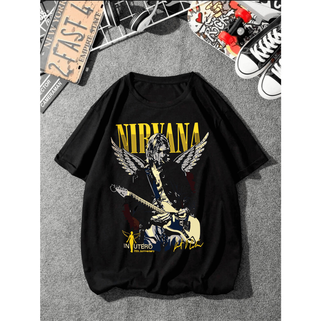 Camiseta Nirvana Exclusiva Camisa Banda de Rock Premium 100% Algodão - Envio Rápido